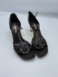 Chanel shimmery Python strappy  heels - Dyva's Closet