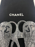 Chanel Silver Camelia Sandals - Dyva's Closet