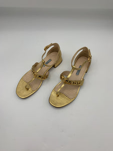 Prada Gold sandals - Dyva's Closet