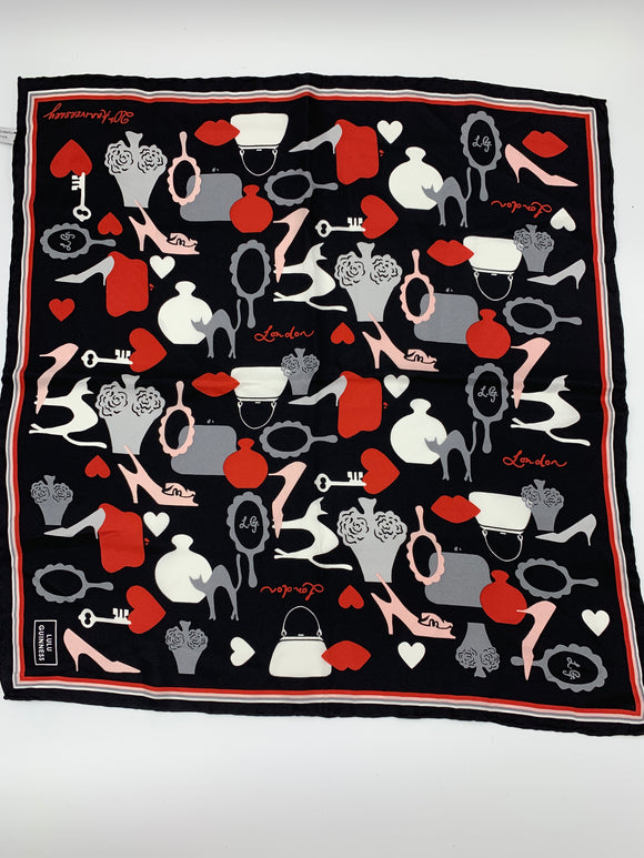 Lulu Guinness 20th Anniversary Silk Scarf - Dyva's Closet