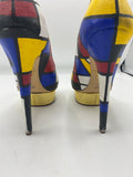 Limited edition 100 of 100 pieces handpainted Mondrian shoes by Boyarde for Art Miami 2012 ( handpainted on Charlotte Olympia heels)