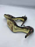 Chanel shimmery Python strappy  heels - Dyva's Closet