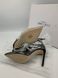 Jimmy Choo x  Off-white Claire 100 in black/ transparent - Dyva's Closet