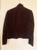 Pauw Velvet Jacket in Maroon - Dyva's Closet
