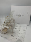 Jimmy Choo x Offwhite Claire 100 Satin Pumps in White - Dyva's Closet