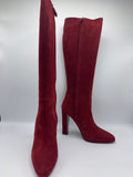 Hermès red suede boots - Dyva's Closet
