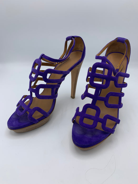 Hermès Violet Gilded Sandal - Dyva's Closet