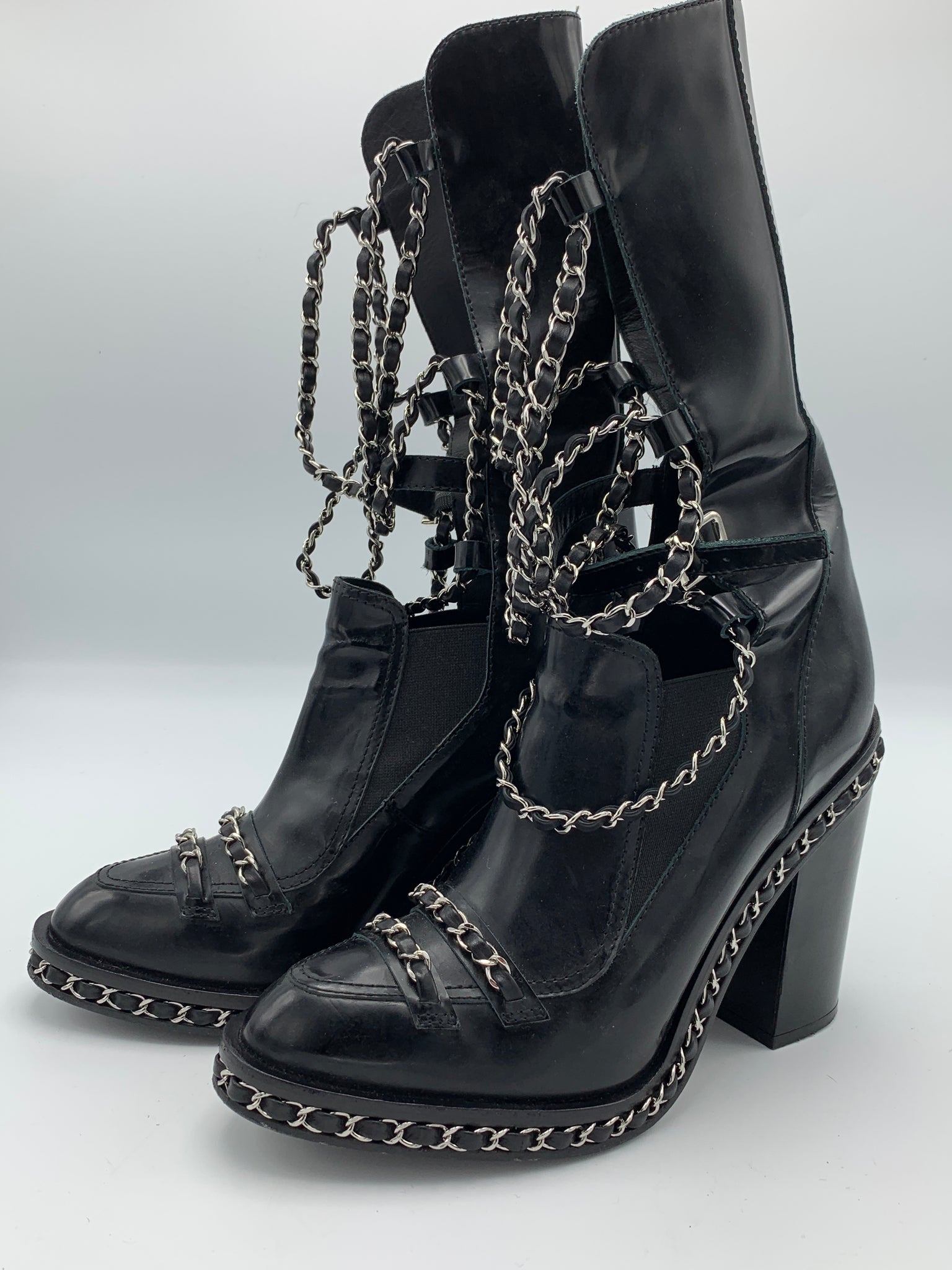 Chanel Chain Boots